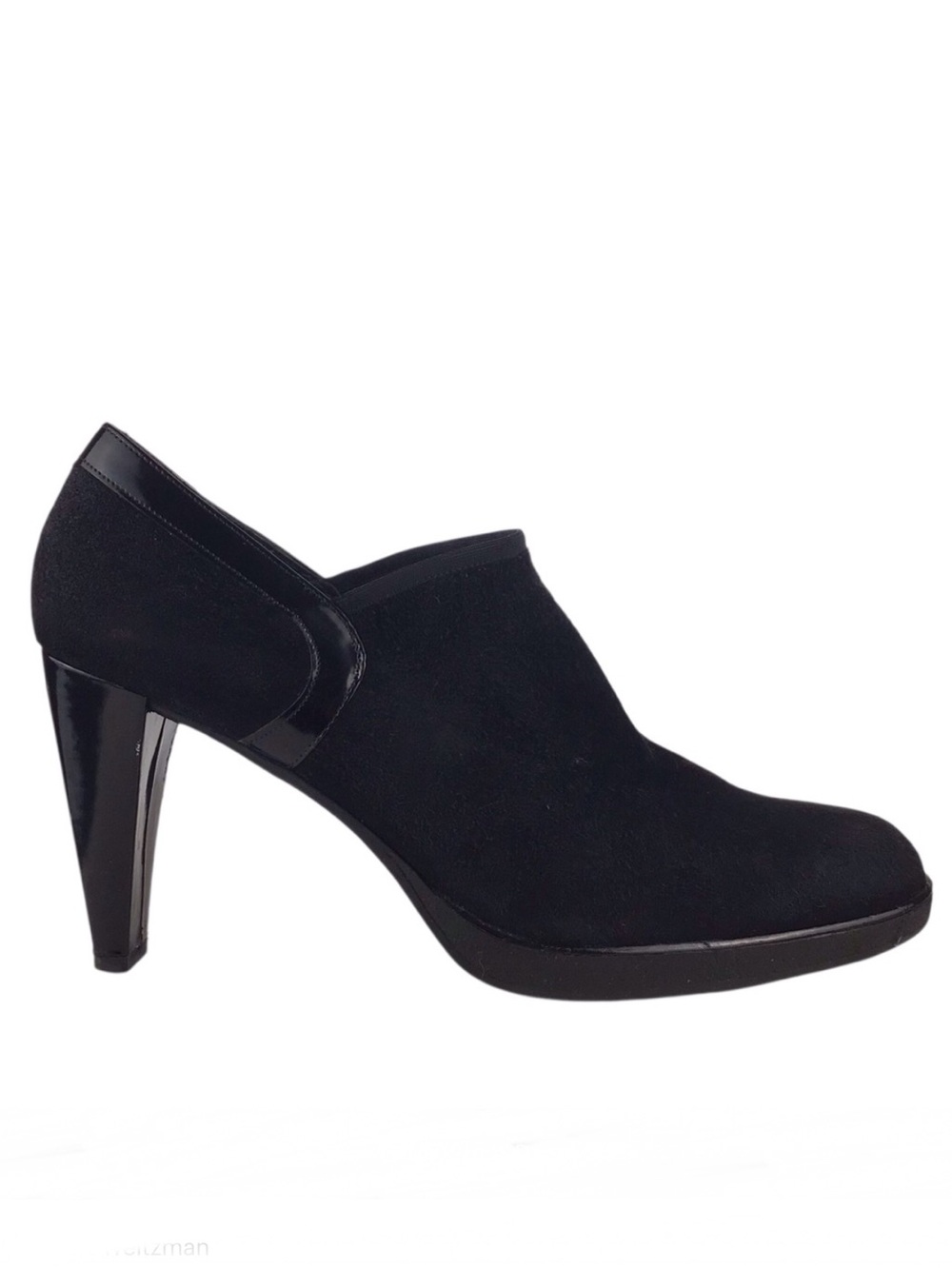 Stuart Weitzman Black Suede Heeled Ankle Boots
